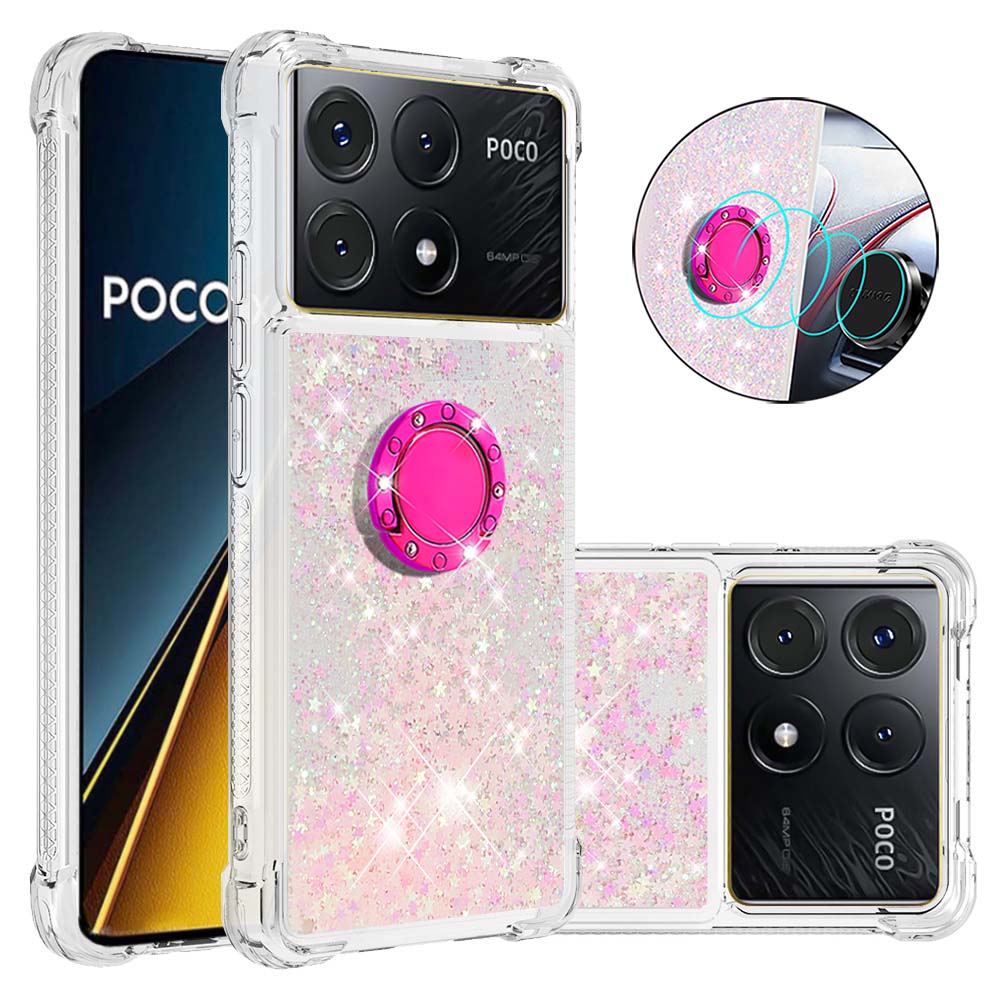 YB Quicksand Series-7 For Xiaomi Poco X6 Pro 5G / Redmi K70E 5G Case Kickstand TPU Phone Cover YB Quicksand Series-7 For Xiaomi Poco X6 Pro 5G / Redmi K70E 5G Case Kickstand TPU Phone Cover